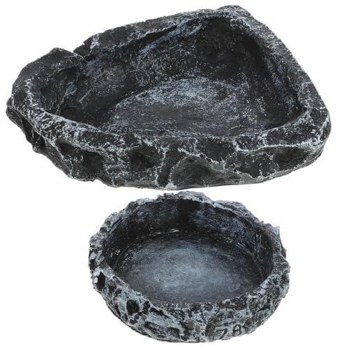 Kisangel 2er-Packung Reptilien-wasserschüssel Futterspender Für Schlangen Und Eidechsen Solides Material Glatt Einfache Reinigung Für Schildkröten Und Bartagamen Kisangel 2er-Packung Reptilien-wasserschüssel Futterspender Für Schlangen Und Eidechsen Solides Material Glatt Einfache Reinigung Für Schildkröten Und Bartagamen von Kisangel