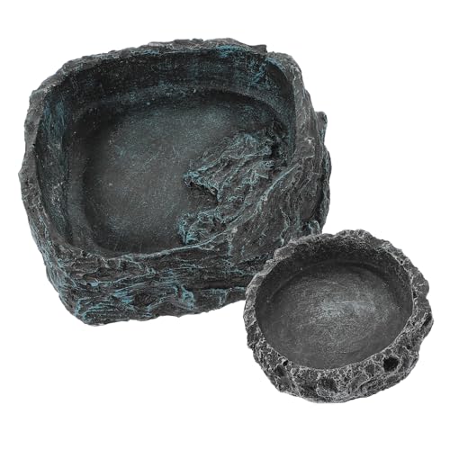 Kisangel 2stücke Reptiliennapf Aus Harz Verschleißfester Wassernapf Praktischer Reptilienbedarf Für Eidechsen Und Hornfrösche Sicherer Multifunktions-wassernapf Für Futter Oder Wasser Kisangel 2stücke Reptiliennapf Aus Harz Verschleißfester Wassernapf Praktischer Reptilienbedarf Für Eidechsen Und Hornfrösche Sicherer Multifunktions-wassernapf Für Futter Oder Wasser von Kisangel