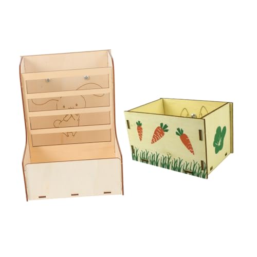 Kisangel 2 Stück Teiliges Kaninchen Futterset aus Holz Grasspender und Futterbox für Kleintiere Wie Meerschweinchen und Chinchillas Stabile Futterstation zur Befestigung Am Käfig Leicht zu Kisangel 2 Stück Teiliges Kaninchen Futterset aus Holz Grasspender und Futterbox für Kleintiere Wie Meerschweinchen und Chinchillas Stabile Futterstation zur Befestigung Am Käfig Leicht zu von Kisangel