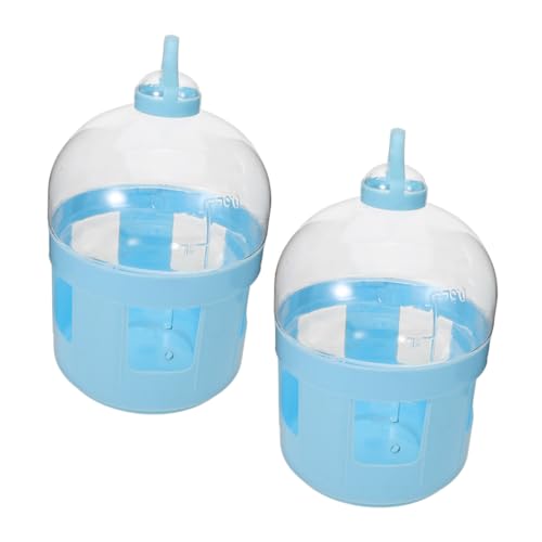 Kisangel 2 Stück Teiliges Tauben wassertränke Transparenter Vogel wasserspender mit Großer Öffnung Einfache Reinigung Praktische Geflügeltränke für Tauben Wachteln und Ziervögel von Kisangel