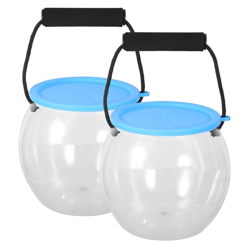 Kisangel 2 Stück Transparenter Kleiner Mobiler Fischtransportbehälter mit Deckel Tragbarer Outdoor Aquarium Eimer für Strandurlaub Vielseitig Nutzbar zum Fangen und Beobachten von Fischen Kisangel 2 Stück Transparenter Kleiner Mobiler Fischtransportbehälter mit Deckel Tragbarer Outdoor Aquarium Eimer für Strandurlaub Vielseitig Nutzbar zum Fangen und Beobachten von Fischen von Kisangel
