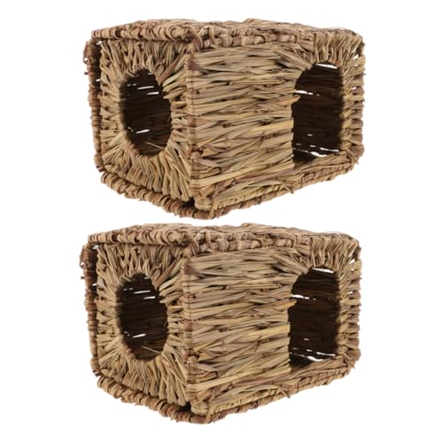 Kisangel 2 Stücke Hasennest Aus Stroh Hasenbett Versteck Meerschweinchenhaus Rattenhaus Kaninchenhäuser Und Verstecke Meerschweinchenhäuser Und Verstecke Hasenhaus Meerschweinchen Bett Gras von Kisangel