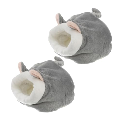 Kisangel 2 Stücke Kuscheliges Hamsterbett aus Robustem und Fleece Warmes Winter Nest mit Atmungsaktivem Design Waschbares Schlafhaus für Kleine Haustiere Wie Hamster und Igel Dekoratives von Kisangel
