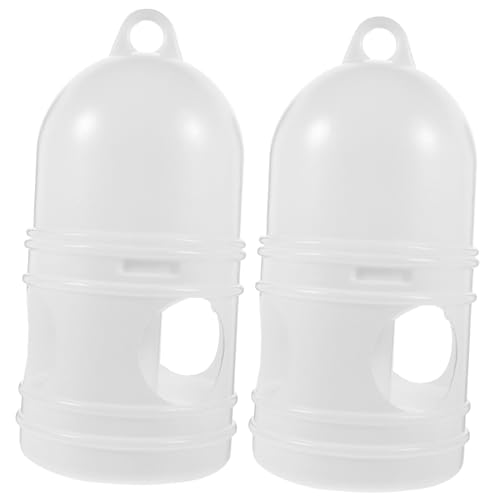 Kisangel Vogel-wassertrinkwerkzeug 2-teiliges Tauben-futternapf-Set Stabiler Kunststoff-wasserspender Für Papageien Tauben Hühner von Kisangel