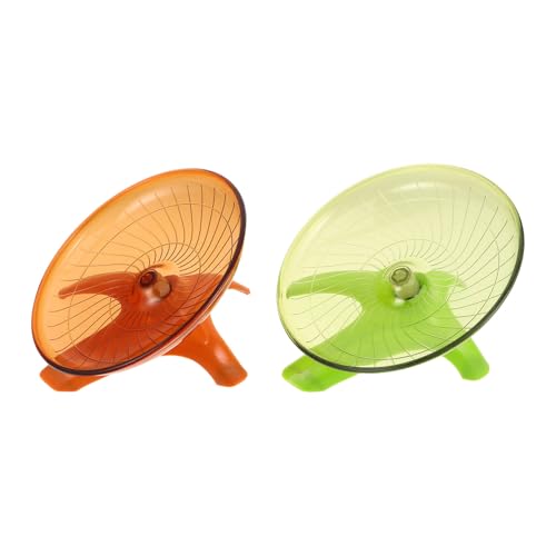 Kisangel 2 Teiliges Hamsterkäfig Zubehör Hamster Fliegendes Untertassenrad – Leiser Übungsspinner Für Kleintiere Für Rennmäuse Igel Und Ratten Kisangel 2 Teiliges Hamsterkäfig Zubehör Hamster Fliegendes Untertassenrad – Leiser Übungsspinner Für Kleintiere Für Rennmäuse Igel Und Ratten von Kisangel