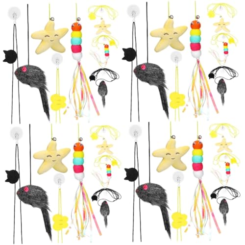 Kisangel 4er-Set Kätzchen-Spielzeug-Bundle Hängendes Katzenspielzeug Mit Hüpfender Mausglocke Plüschstoff Für Katzenspielzeug Für Den Innenbereich 6 Stück * 4 Kisangel 4er-Set Kätzchen-Spielzeug-Bundle Hängendes Katzenspielzeug Mit Hüpfender Mausglocke Plüschstoff Für Katzenspielzeug Für Den Innenbereich 6 Stück * 4 von Kisangel