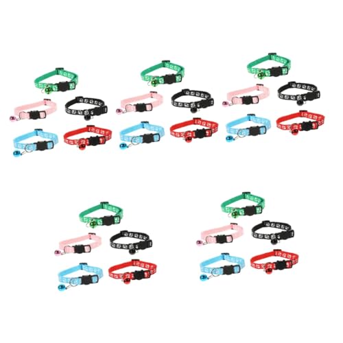 Kisangel 25 STK Katzenhalsband Glocke Hundehalsband Welpenhalsband Halsring Für Haustiere Kleine Hundehalsbänder Zartes Halsband Für Katze Haustier-Halskette Nylon Die Katze Schleife Kisangel 25 STK Katzenhalsband Glocke Hundehalsband Welpenhalsband Halsring Für Haustiere Kleine Hundehalsbänder Zartes Halsband Für Katze Haustier-Halskette Nylon Die Katze Schleife von Kisangel