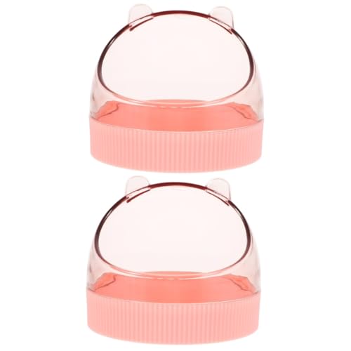 Kisangel 2st Futternapf Für Kleintiere Käfig Hamster Wassernapf Wasserspender Für Haustiere Hase Wassernapf Hamster-Accessoire Hamsterzubehör Für Käfige Lieferungen Haushalt Acryl Rosa von Kisangel