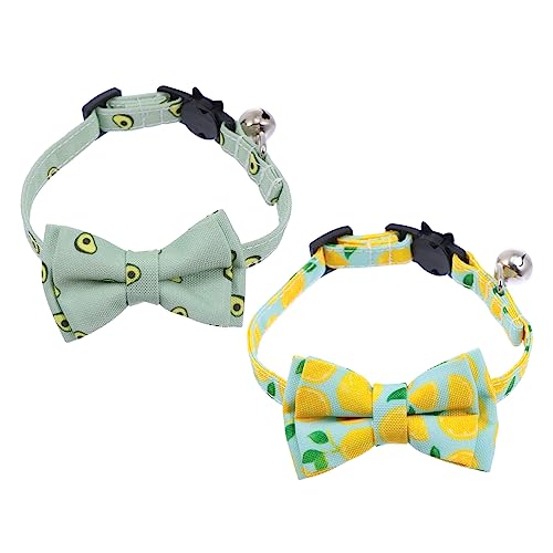 Kisangel 2St Glockenhalsband für Haustiere Haustierhalsbänder mit Glocke Fliege für Haustiere pet Supplies haustierbedarf Obst Katzenhalsband Katzenbedarf Kätzchen die Klingel schmücken von Kisangel