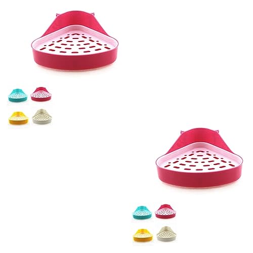 Kisangel 2St Hamster Töpfchentrainer ecktoilette meerschweinchen Toilette Meerschweinchen-Klo Töpfchentrainer für Frettchen Kaninchen-Töpfchentrainer von Kisangel