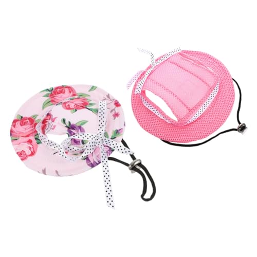 Kisangel 2St Haustier-Baseballmütze Sommer Outdoor-Hundemütze Haustier Sunbonnet Hund Sonnenblende pet mesh porös Hüte Haustier-Hundemütze Sonnenhut für Haustiere die Katze Hund Katze Netz von Kisangel