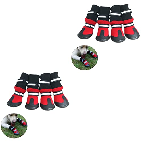 Kisangel 2 Stück Wetterfeste Hundeleggings Schneestiefel Für Welpen Hundewanderschuhe Schutzschuhe Für Hunde Haustierschuhe Für Hunde Rot Komfort Kisangel 2 Stück Wetterfeste Hundeleggings Schneestiefel Für Welpen Hundewanderschuhe Schutzschuhe Für Hunde Haustierschuhe Für Hunde Rot Komfort von Kisangel