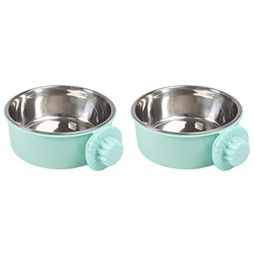 Kisangel 2St Haustiernapf hängender Katzennapf Vogelfutterschale Vogelkäfig klein edelstahlschüsseln Stainless Steel Bowl Futternapf für Haustiere Hundenapf Fressnapf Geschirr Zubringer von Kisangel