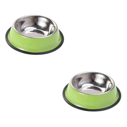 Kisangel 2 Stücke Haustier Schüssel Für Hunde Katzen Edelstahl Hundefutter Schüssel 18cm Liefert von Kisangel