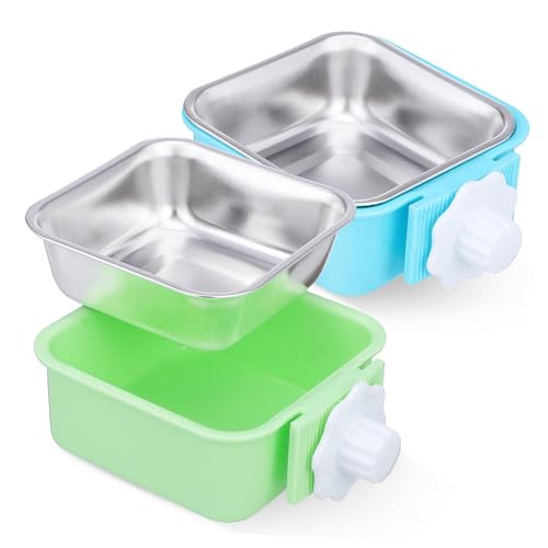 Kisangel Wassernapf Aus Edelstahl für Kisten 2er-Pack Hängender Futternapf für Haustiere Sicher für Welpen und Katzen Einfache Montage Tierbedarf Kisangel Wassernapf Aus Edelstahl für Kisten 2er-Pack Hängender Futternapf für Haustiere Sicher für Welpen und Katzen Einfache Montage Tierbedarf von Kisangel