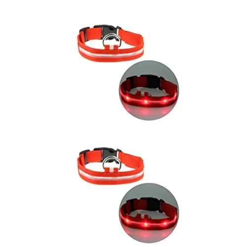Kisangel 2 Stück Hundehalsband Aus Nylon Mit -leuchten Blinkend Für Die Und Sichtbarkeit Ihres Haustiers Kisangel 2 Stück Hundehalsband Aus Nylon Mit -leuchten Blinkend Für Die Und Sichtbarkeit Ihres Haustiers von Kisangel
