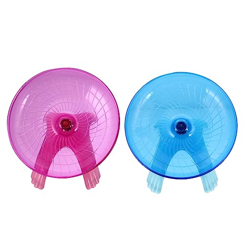 Kisangel 2St Laufrad für Hamster hamsterspielzeug Hamster Hamsterroller Aktivitätsspielzeug für Hunde Rattenrad Laufendes für Haustiere Hamster Running Wheel Plastik von Kisangel