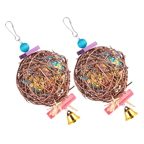 Kisangel Papageienkäfig-Spielzeug 2 Stück Papageien-kauspielzeug Vogel-hängespielzeug Sicher Praktisch Für Papageien Dekoratives Vogelkäfig-zubehör Zufällige Farbe Kisangel Papageienkäfig-Spielzeug 2 Stück Papageien-kauspielzeug Vogel-hängespielzeug Sicher Praktisch Für Papageien Dekoratives Vogelkäfig-zubehör Zufällige Farbe von Kisangel