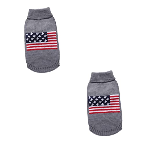 Kisangel 2St Rollkragenpullover für Haustiere Welpen-Outfits Hundepullover für große Hunde Weihnachts hundepullover hundepulli Kleider Kleiner Hundepullover Winterkleidung für Hunde Chef von Kisangel
