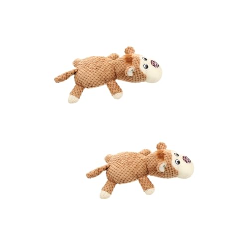 Kisangel 2st Sound-Spielzeug Für Haustiere Hundespielzeug Kleine Hunde Welpenspielzeug Für Kleine Rassen Flauschige Kuscheltiere Reinigungsspielzeug Plüsch Hundebiss Baumwollseil Optional von Kisangel