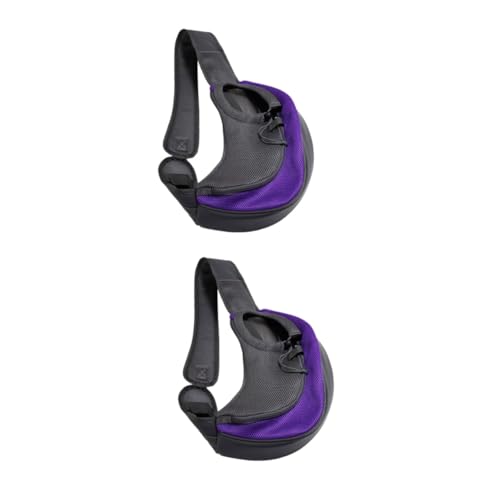Kisangel 2St Transportboxen für Haustiere Crossbody-Umhängetasche Welpengeschirr Geldbörsenriemen Schultertasche Haustierzubehör einzelne Umhängetasche der Rücken Haustierkiste Violett Kisangel 2St Transportboxen für Haustiere Crossbody-Umhängetasche Welpengeschirr Geldbörsenriemen Schultertasche Haustierzubehör einzelne Umhängetasche der Rücken Haustierkiste Violett von Kisangel