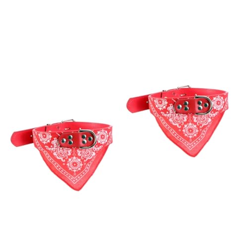 Kisangel 2st Hundesabber Gebot Hund Dreieckstuch Lätzchen Halstuch Für Haustiere Haustierhalsbandkegel Hundeschal Klein Hundehalsband Bandana Taschentuch Die Katze Rot von Kisangel