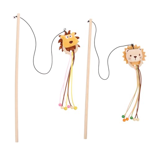 Kisangel 2 Stück Kätzchenspielzeug Interaktive Katzenstäbe Für Hauskatzen Lustiges Kätzchenzubehör Kratzfestes Robustes Design von Kisangel