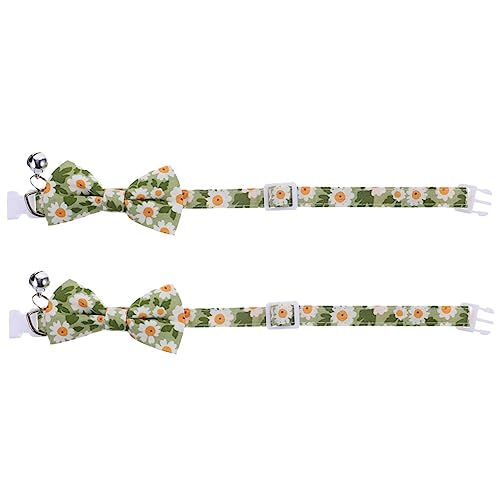 Kisangel 2 STK Katzenhalsband Glocke Fliege Design Verstellbares Haustierhalsband Aus Polyester-Baumwolle Nylon für Partys Kisangel 2 STK Katzenhalsband Glocke Fliege Design Verstellbares Haustierhalsband Aus Polyester-Baumwolle Nylon für Partys von Kisangel