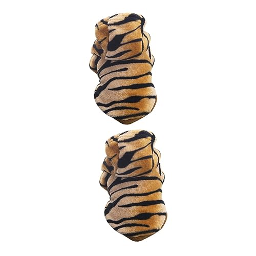 Kisangel 2St Hund Tuch Tier kostüm tierkostüm Hunde Mantel hundemantel Dog Coat Wickeltasche Winterkleidung für Haustiere Kleider Hundekleid Hund Tiger Kostüm die Katze Verwandlungs-Outfit von Kisangel