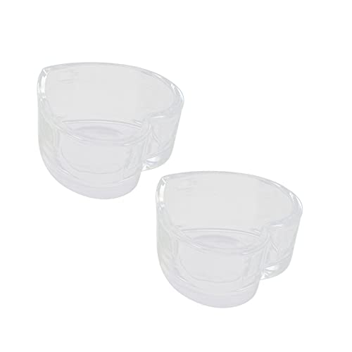 Kisangel 2Stücke Hängende Hamsterschalen aus Transparent für Hamster und Chinchillas Rutschfestes Design für Futter und Wasser Haustierzubehör für Kleine Nager von Kisangel