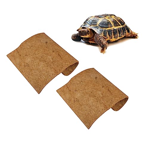 Kisangel 2Stücke Natürliche Kokosfaser Matte Für Reptilien Atmungsaktive Unterlage Für Schildkröten Und Haustiere Und Für Terrarien von Kisangel