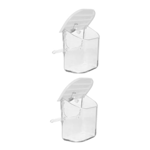 Kisangel 2stücke Vogelkäfig Zubehör Mit Federdesign Spritzschutz Futterspender Für Tauben Und Finken Leicht Zu Reinigen Für Kleine Vögel Praktische Futterstation Für Käfig von Kisangel