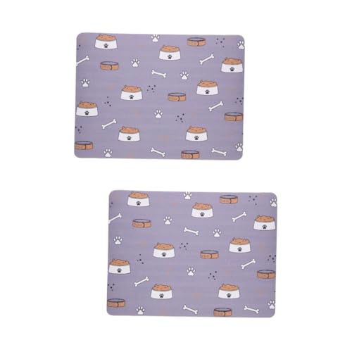 Kisangel 2St Futtermatte für Haustiere Hundefutter hundegeschirr Matte Futtermatte für Hunde klein Wasserschale Katzenfutter Essensmatte Tierfutter Diatomeenschlamm von Kisangel