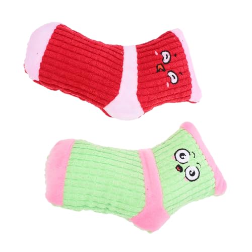 Kisangel 2st Plüschtiere Für Haustiere Outdoor-socken Zahnreinigungsspielzeug Für Hunde Kauspielzeug Hundespielzeug Süße Socken Ausgestopfter Hund Haustier Plüschtier Indoor-Hund Backenzahn von Kisangel
