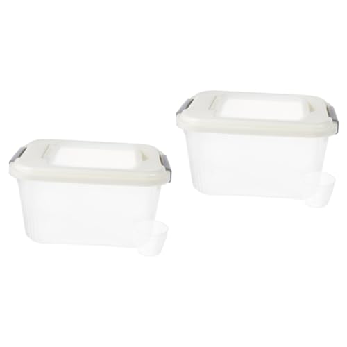 Kisangel 2st Sandbecken Rennmaus-badewanne Hamster Toilette Rennmaus-sandbadewanne Hamsterbad Sandzimmer Kleine Badewanne Hamsterbadewanne Badschale Für Hamster Hamster-badewanne Weiß Abs von Kisangel