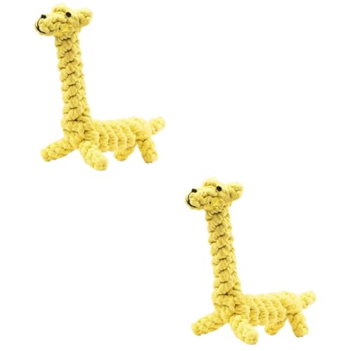Kisangel 2stücke Pet Rope Spielzeug Für Hunde Langlebiges Giraffen-kauspielzeug Aus Baumwolle Zur Zahnreinigung Und Interaktivem Training Für Welpen Geeignet Für Kleine Bis Mittelgroße von Kisangel