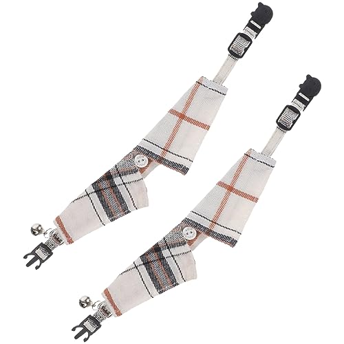 Kisangel Bequemes und Sicheres Katzenhalsband-Set für Haustiere Kätzchenhalsband Glocke und Schleife Verstellbar für Katzen von Kisangel