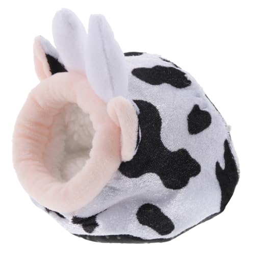 Kisangel 2 Stücke Luxuriöse Meerschweinchen Bett Entzückende Hamster Verstecken Warme Nest Bett Kuh Muster Für Tiere von Kisangel