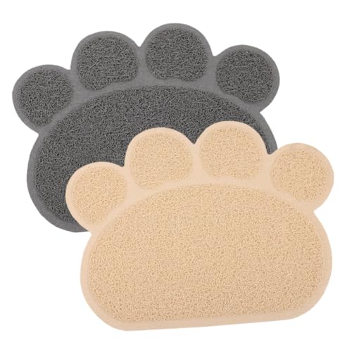 Kisangel 2stücke Katzenstreu Matte Wiederverwendbare Pet Futtermatte rutschfest Und Leicht Zu Reinigen Für Täglichen Gebrauch Im Katzenhaushalt von Kisangel