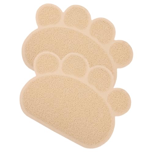 Kisangel 2stücke Katzentoilettenmatte rutschfeste Katzenstreu Matte Paw-förmiges Design Pflegeleicht Für Katzen Futterunterlage Kisangel 2stücke Katzentoilettenmatte rutschfeste Katzenstreu Matte Paw-förmiges Design Pflegeleicht Für Katzen Futterunterlage von Kisangel