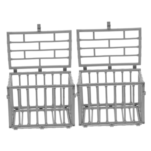 Kisangel 2stücke Miniaturkäfig Modell Aus Abs-Material Spielzeug Für Actionfiguren Hausdekoration Miniatur Requisite Klein Winzig DIY Ornament Kisangel 2stücke Miniaturkäfig Modell Aus Abs-Material Spielzeug Für Actionfiguren Hausdekoration Miniatur Requisite Klein Winzig DIY Ornament von Kisangel