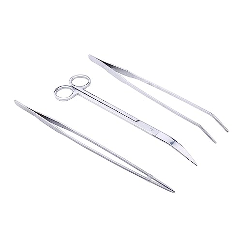 Kisangel Pinzetten-scheren-Set Für Aquarien Edelstahl Werkzeuge Für Wasserpflanzen Einfache Handhabung Für Die Pflege Von Aquarien von Kisangel