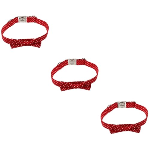Kisangel 3 Stück Hundehalsband Punkte Hundehalsband Personalisiert Fliege Größenverstellbar Gentleman Look Leicht von Kisangel