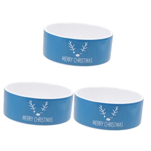 Kisangel 3 STK Keramikschale rund weihnachtsmotiv Blaue Futternapf für Hunde Wasserschale für Katzen Katzennäpfe Katzennapf Boden futternapf kreative Haustierschüssel niedlich Haustiernapf Kisangel 3 STK Keramikschale rund weihnachtsmotiv Blaue Futternapf für Hunde Wasserschale für Katzen Katzennäpfe Katzennapf Boden futternapf kreative Haustierschüssel niedlich Haustiernapf von Kisangel