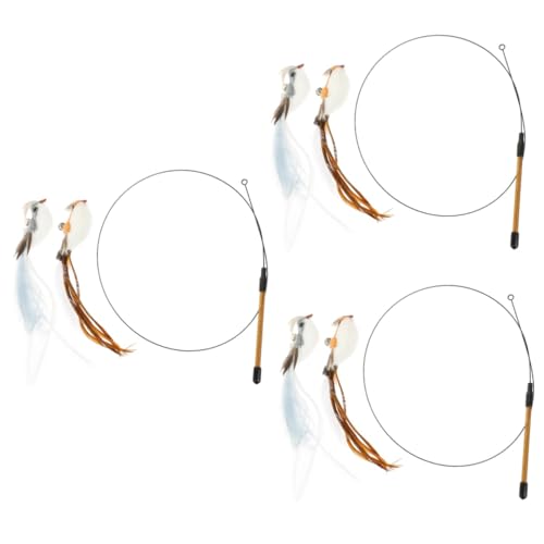 Kisangel 3sätze Katzenspielzeug Mit Interaktiven Katzenangel Ersatzköpfen Teiliges Für Kätzchen Leicht Flexibel Und Langlebig Für Mehr Spaß Und Abwechslung Beim Spielen Für von Kisangel