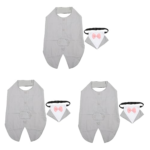 Kisangel 3 Sätze Hundeanzug Hundefliege Haustier Sanfter Anzug Welpen-Shirts Osterhundehalstuch Blusen Anziehen Hunde-Outfit Hund Hochzeitsdeko Bankett Polyester ännlicher Hund Kleidung Kisangel 3 Sätze Hundeanzug Hundefliege Haustier Sanfter Anzug Welpen-Shirts Osterhundehalstuch Blusen Anziehen Hunde-Outfit Hund Hochzeitsdeko Bankett Polyester ännlicher Hund Kleidung von Kisangel