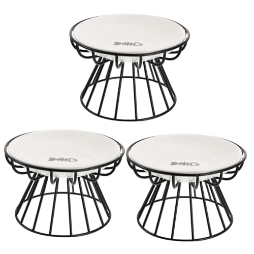 Kisangel 3 Sets Keramik Pet Feeder Bowl Angehoben Für Katzen Hunde Welpen Schüssel Eisen Stehen Pet Dish Kisangel 3 Sets Keramik Pet Feeder Bowl Angehoben Für Katzen Hunde Welpen Schüssel Eisen Stehen Pet Dish von Kisangel