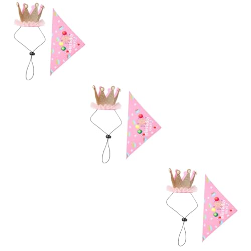 Kisangel 3 Sätze haustiergeburtstagszubehör Hund Geburtstag Schal Hut Hunde-Party-Schal Hunde Geburtstagsgeschenk rosa Kleider die Krone Hund Geburtstagsschal Partykostüm für Hunde der Hund Kisangel 3 Sätze haustiergeburtstagszubehör Hund Geburtstag Schal Hut Hunde-Party-Schal Hunde Geburtstagsgeschenk rosa Kleider die Krone Hund Geburtstagsschal Partykostüm für Hunde der Hund von Kisangel