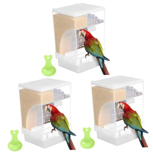 Kisangel 3 Sets Papageien Vogelfutterspender Vogelfutterspender Löffel Automatischer Haustier Futterspender Sittich Futterspender Vogelfutternapf Klarer Vogelfutterspender Kisangel 3 Sets Papageien Vogelfutterspender Vogelfutterspender Löffel Automatischer Haustier Futterspender Sittich Futterspender Vogelfutternapf Klarer Vogelfutterspender von Kisangel
