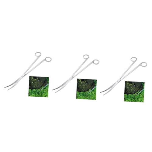 Kisangel 3 Stück 25 Pflanzenschere Für Aquarien Wellenschere Aus Edelstahl Schere Für Aquarienpflanzen Schere Mit Gebogener Spitze Aquarium Edelstahlschere Rostfreier Stahl Gerader Schnitt von Kisangel